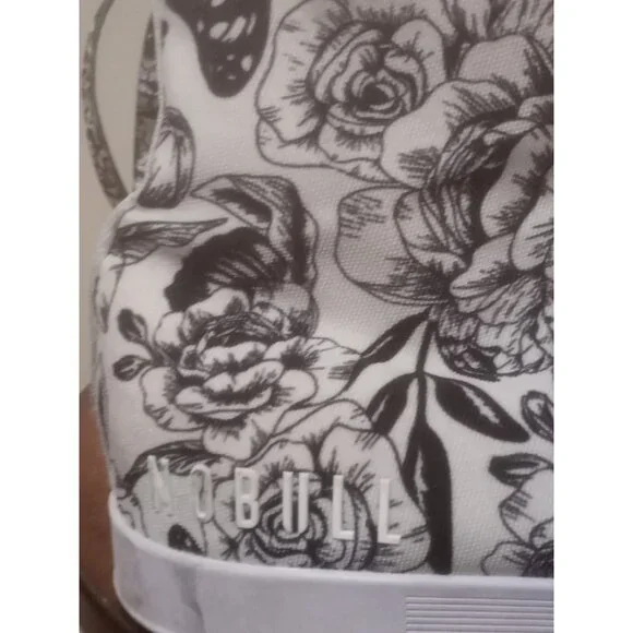 NOBULL | RARE HIGH TOP BUTTERFLY FLORAL CANVAS TRAINER UNISEX W13.5/M12 - Picture 4 of 13